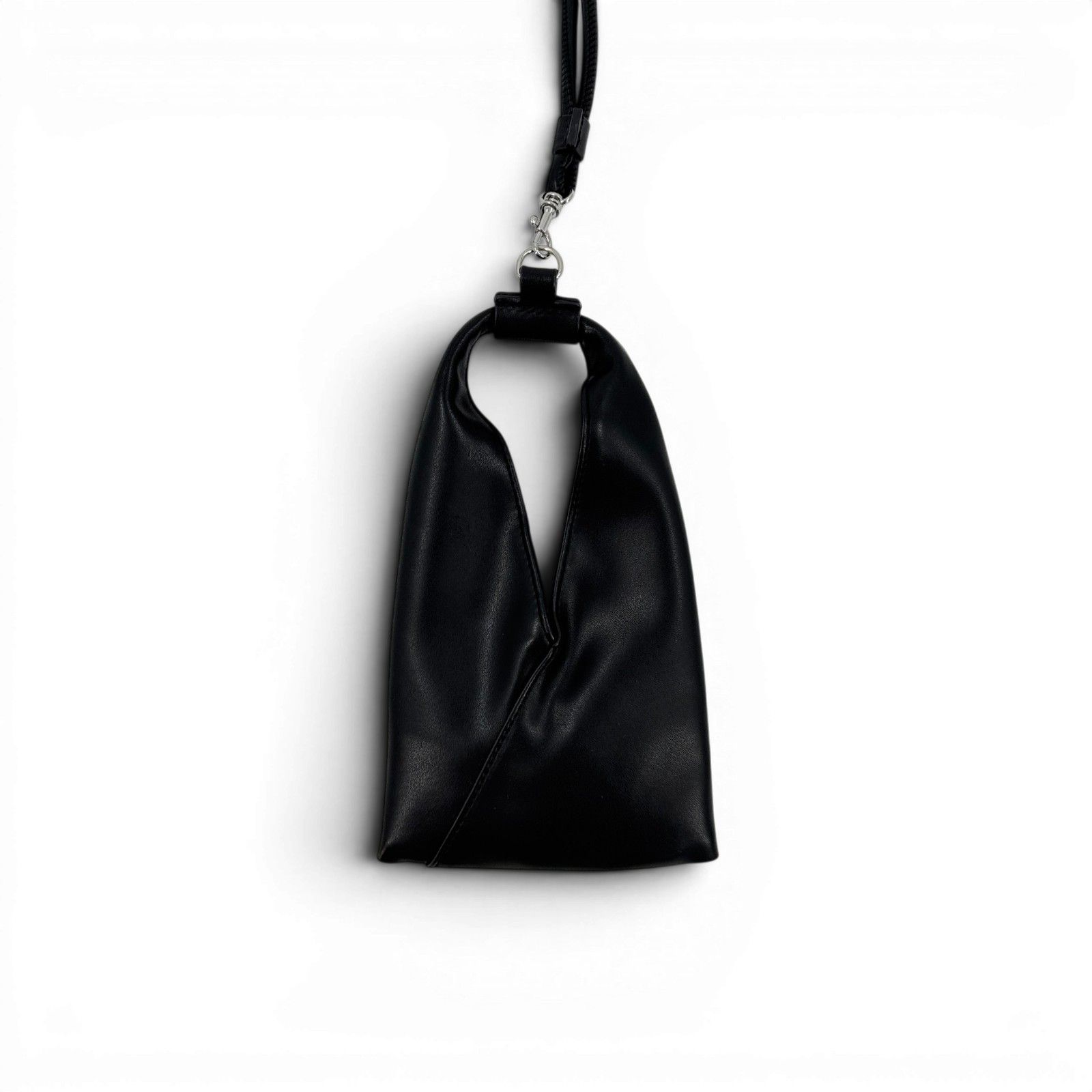 Maison Margiela ブラックレザー フォンポーチ ショルダー 4ステッチ