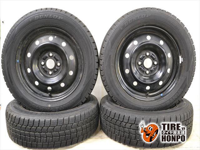 【中古 冬用】4本セット 175/65R15 84Q ダンロップ ウィンターマックスWM02 スズキスイフト純正ホイール付 スタッドレスタイヤ 中古タイヤ