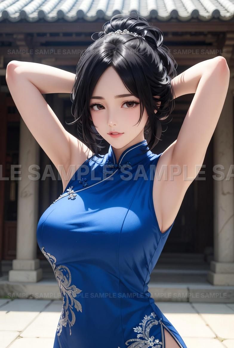 高品質 A4]ポスター OL イラスト セクシー AI美女 A4 グラビア モデル