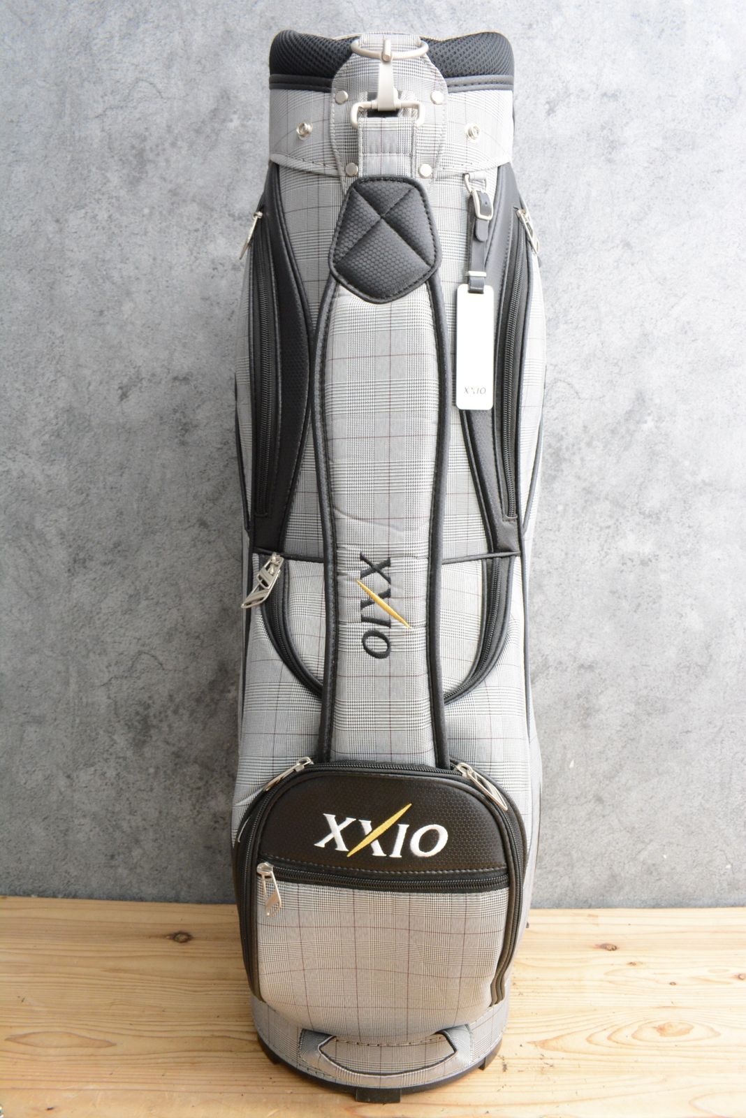 男女兼用 軽量モデル】ダンロップ XXIO チェック柄 キャディバッグ GGC
