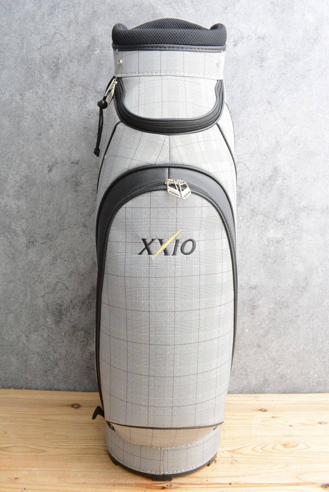 男女兼用 軽量モデル】ダンロップ XXIO チェック柄 キャディバッグ GGC