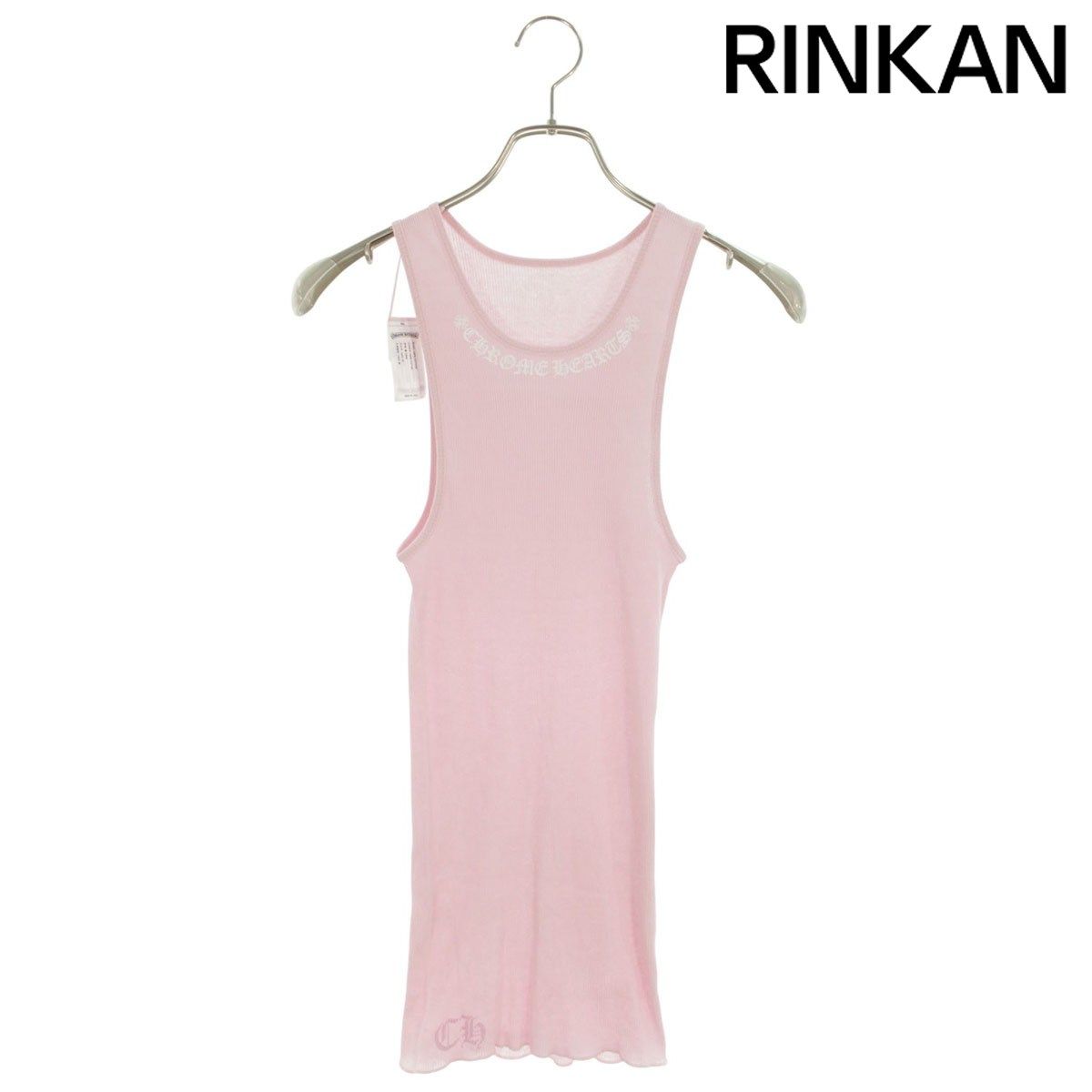 クロムハーツ RIB TANK ネックロゴプリントタンクトップ メンズ M