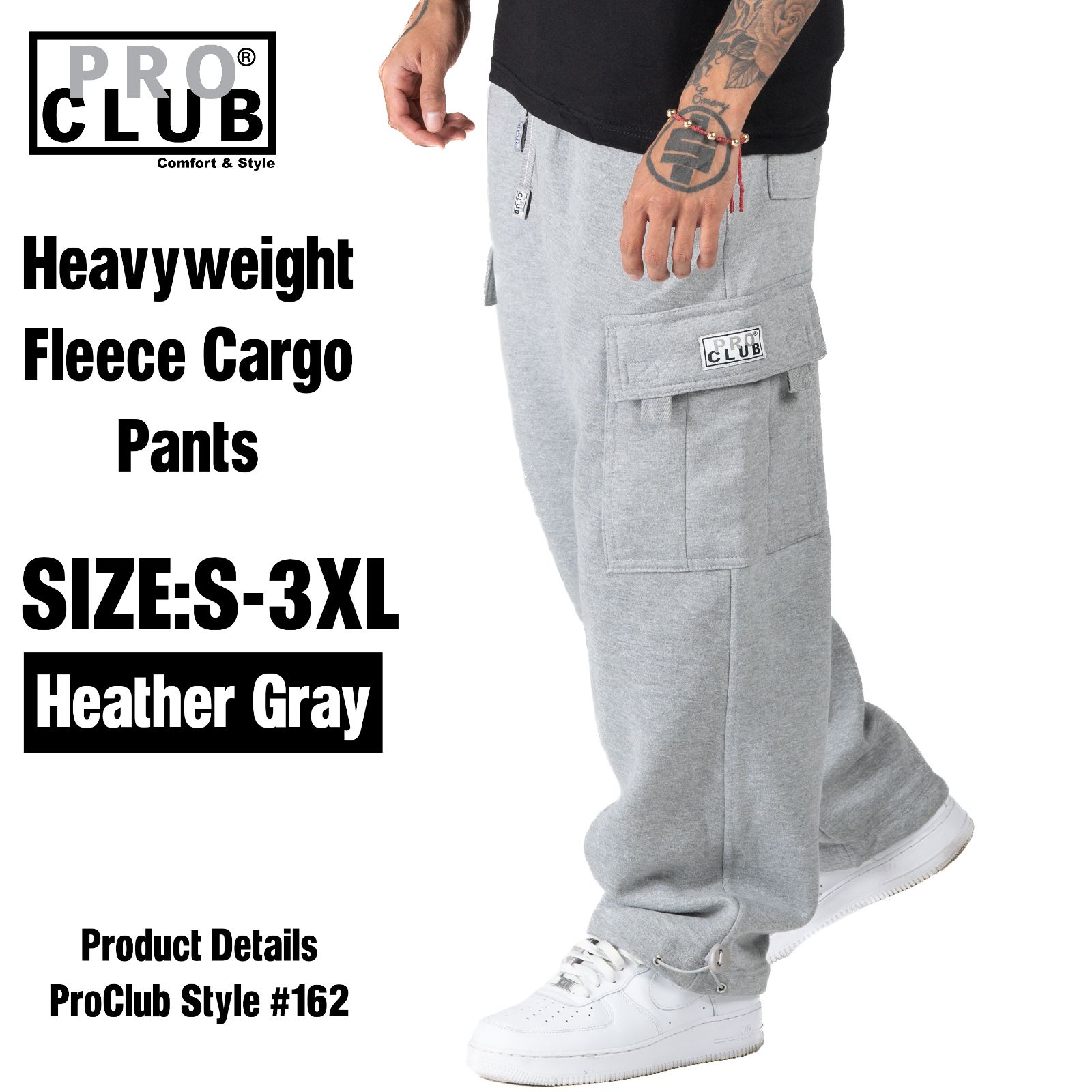 新品] PRO CLUB / プロクラブ Heavyweight Fleece Cargo Pants ProClub