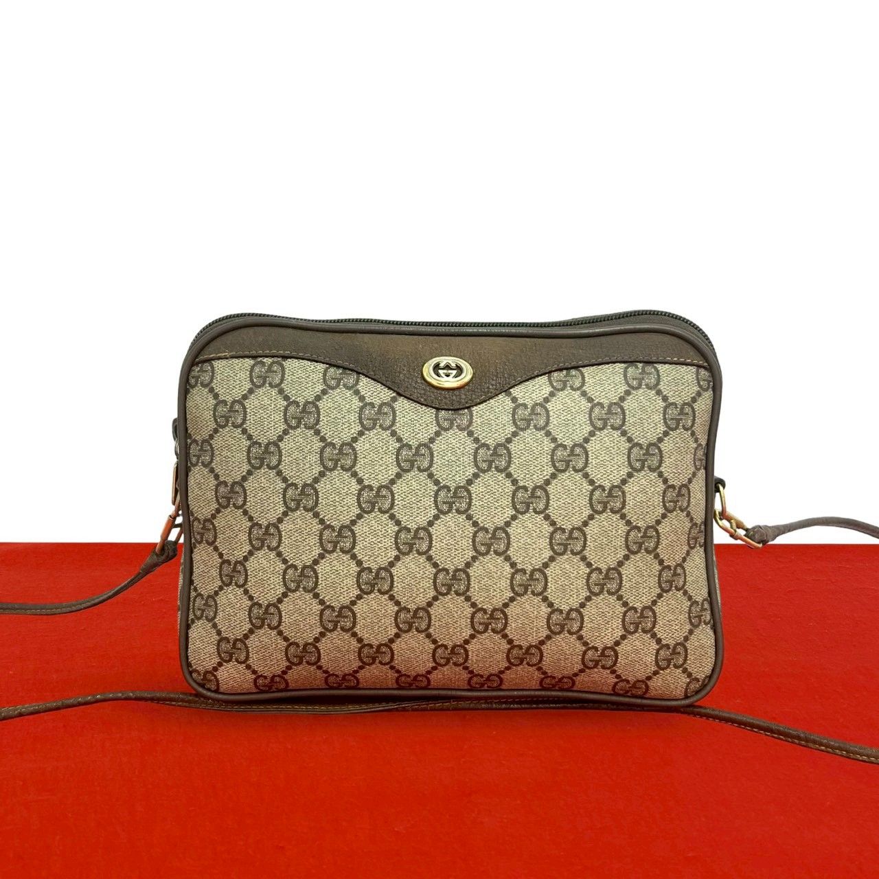 極 美品 GUCCI グッチ オールドグッチ ヴィンテージ GG ロゴ金具