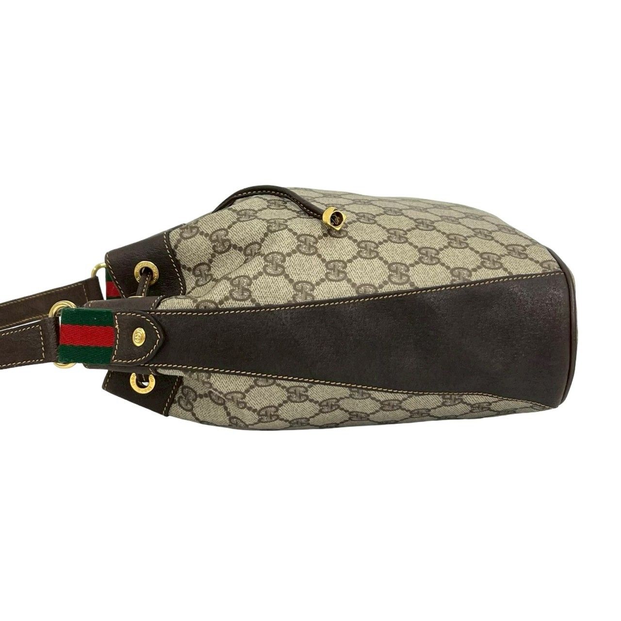 極 美品 GUCCI グッチ オールドグッチ シェリーライン GG ロゴ 金具 