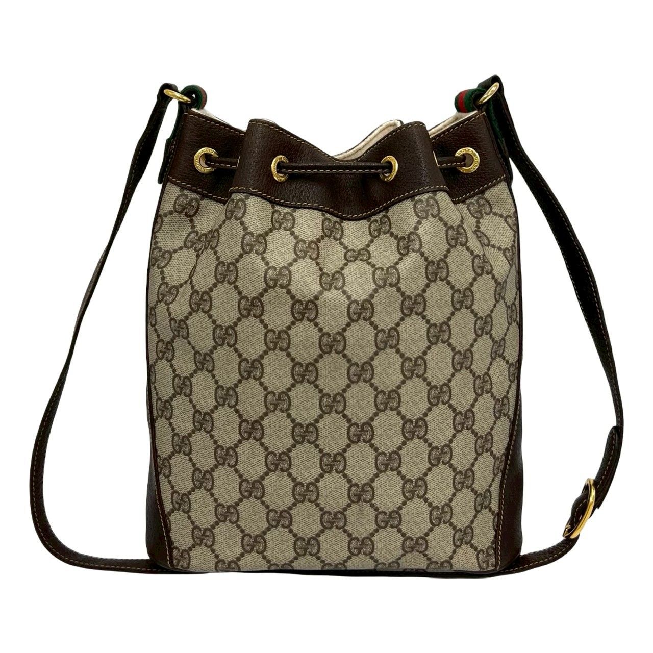 極 美品 GUCCI グッチ オールドグッチ シェリーライン GG ロゴ 金具