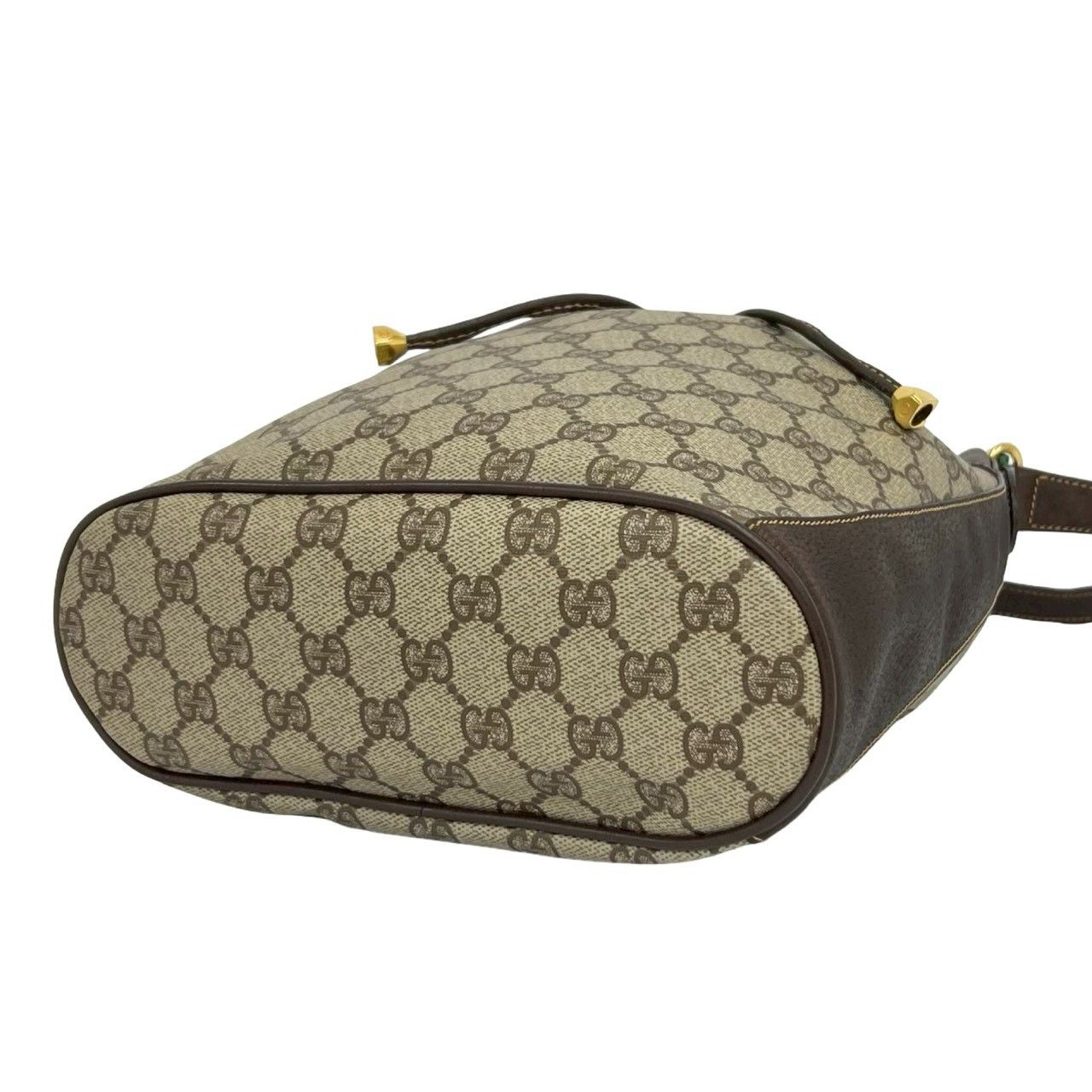 極 美品 GUCCI グッチ オールドグッチ シェリーライン GG ロゴ 金具 