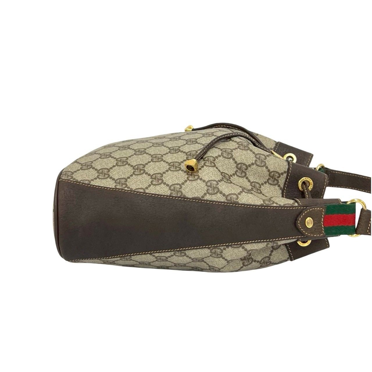 極 美品 GUCCI グッチ オールドグッチ シェリーライン GG ロゴ 金具 