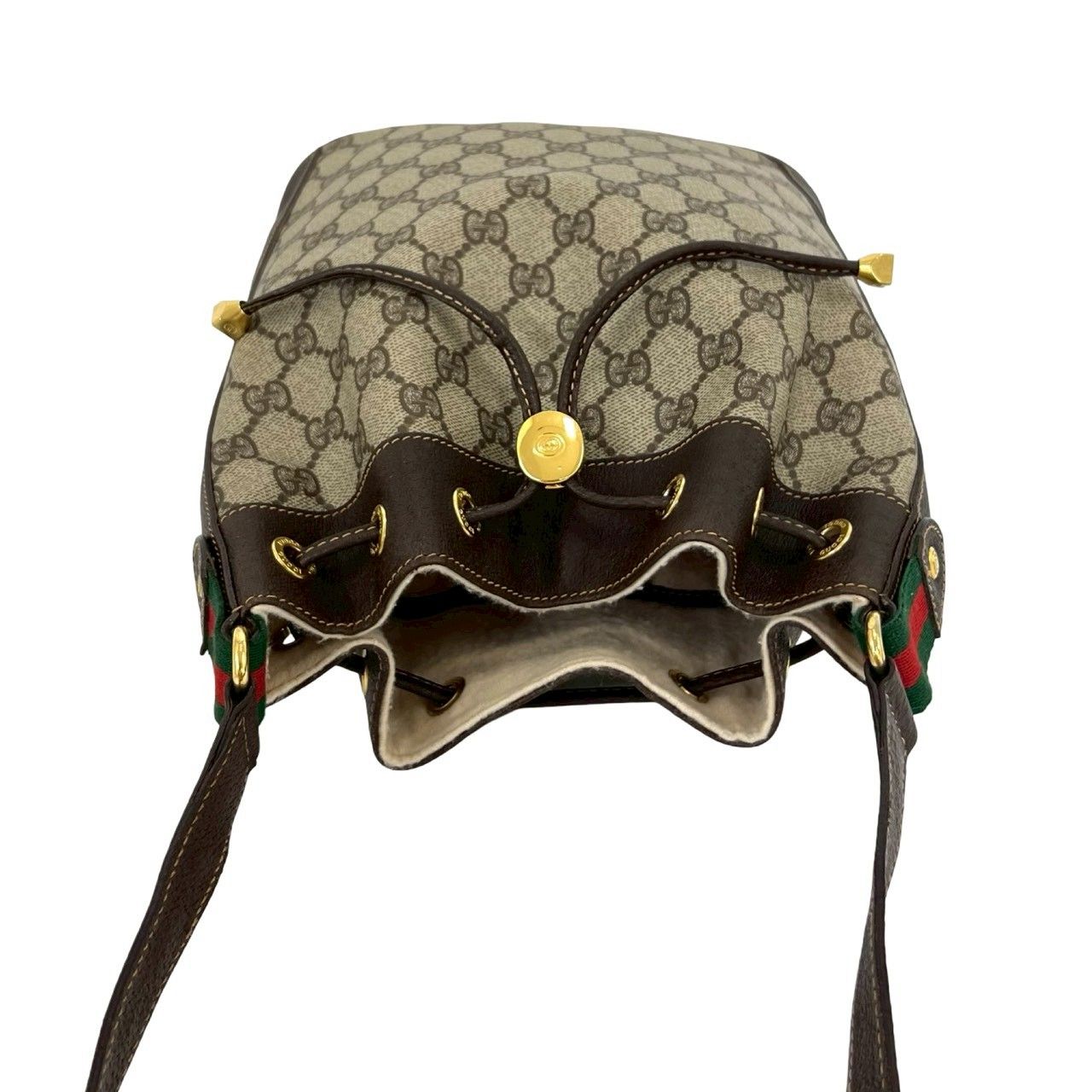 極 美品 GUCCI グッチ オールドグッチ シェリーライン GG ロゴ 金具