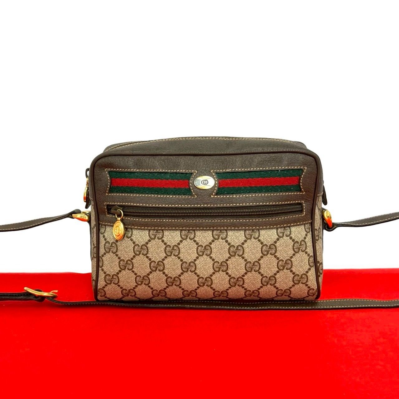 極 美品 GUCCI グッチ オールドグッチ ヴィンテージ シェリーライン GG
