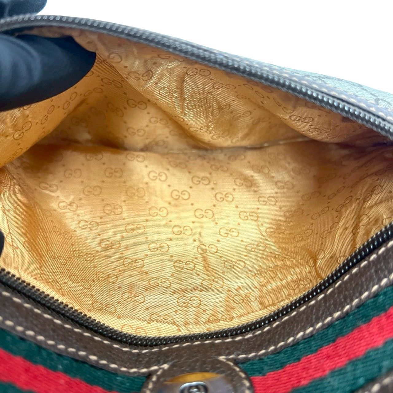 極 美品 GUCCI グッチ オールドグッチ ヴィンテージ シェリーライン GG