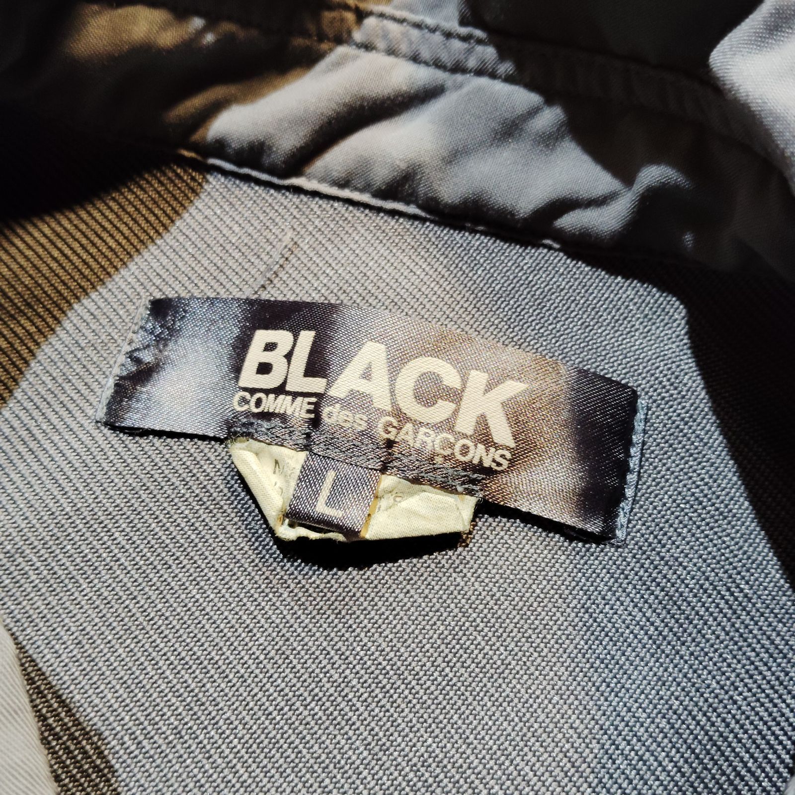BLACK COMME des GARCONS 20ss 染め加工 ヨーク切替 ポリエステル 縮絨 