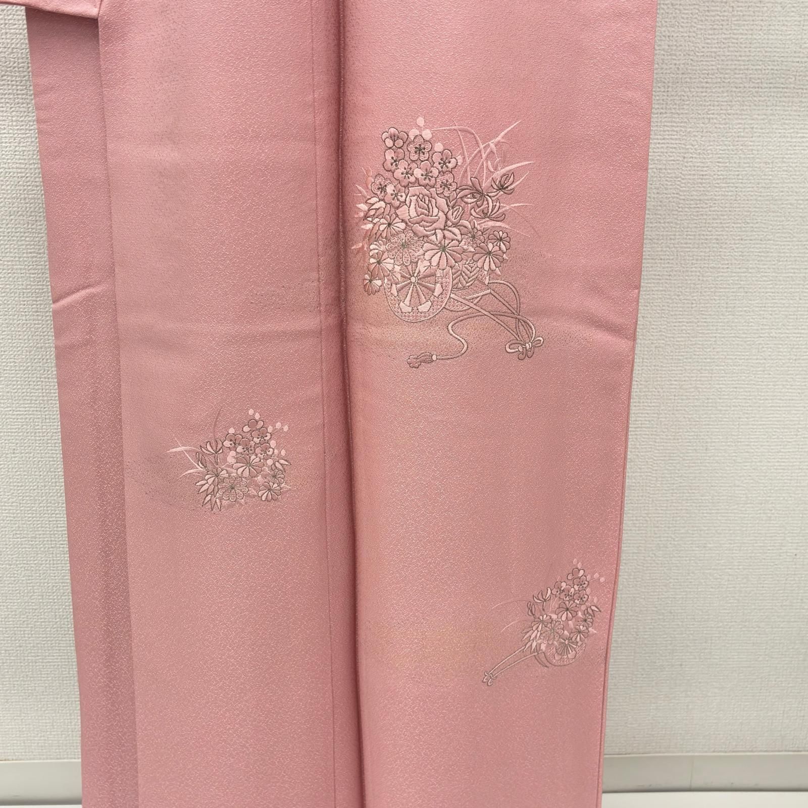 色留袖 手押し車に刺繍の花 一つ紋 正絹 MK-8260 - メルカリ