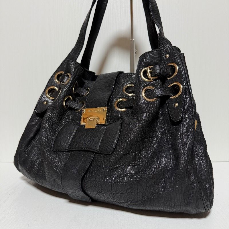 JIMMY CHOO RAMONA ラモナ レザー トートバッグ リング金具 JIMMY CHOO Ramona Leather Shoulder Bag ジミーチュウ ハンドバッグ