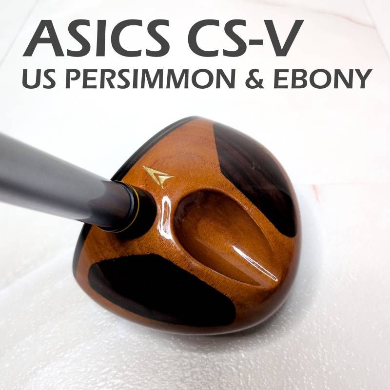 ASICS アシックス CS-V パークゴルフクラブ USパーシモン 黒檀 エボニー カーボンケブラー複合 約86cm 529g IPGA認定