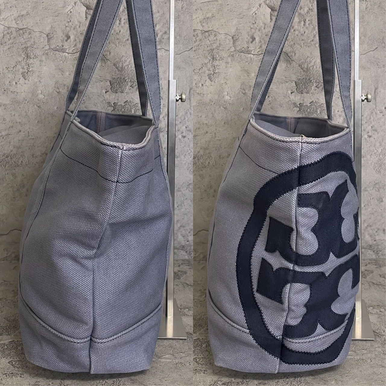 美品 A4収納可 TORY BURCH トリーバーチ トートバッグ ロゴ 刺繍 