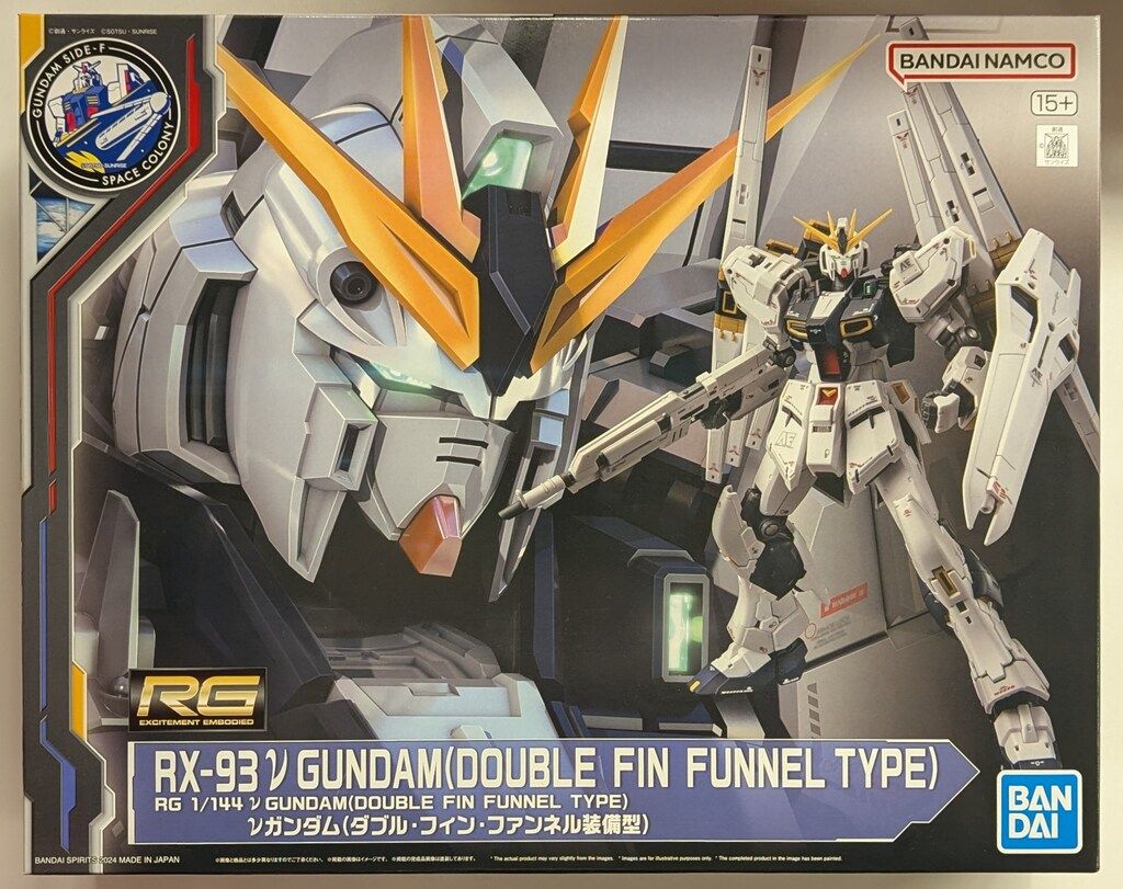 BANDAI SPIRITS RG 1/144 GUNDAM SIDE-F 機動戦士ガンダム 逆襲のシャア RX93-νガンダム（ダブルフィンファンネル装備型）