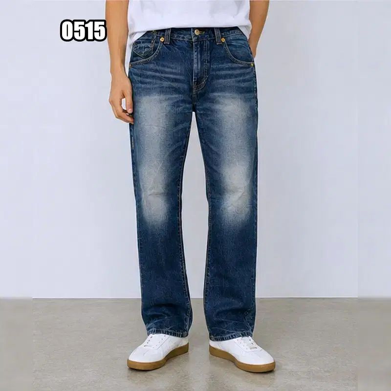 30) EVISU エヴィス ヴィンテージ レッド ペイント ロゴ デニム パンツ