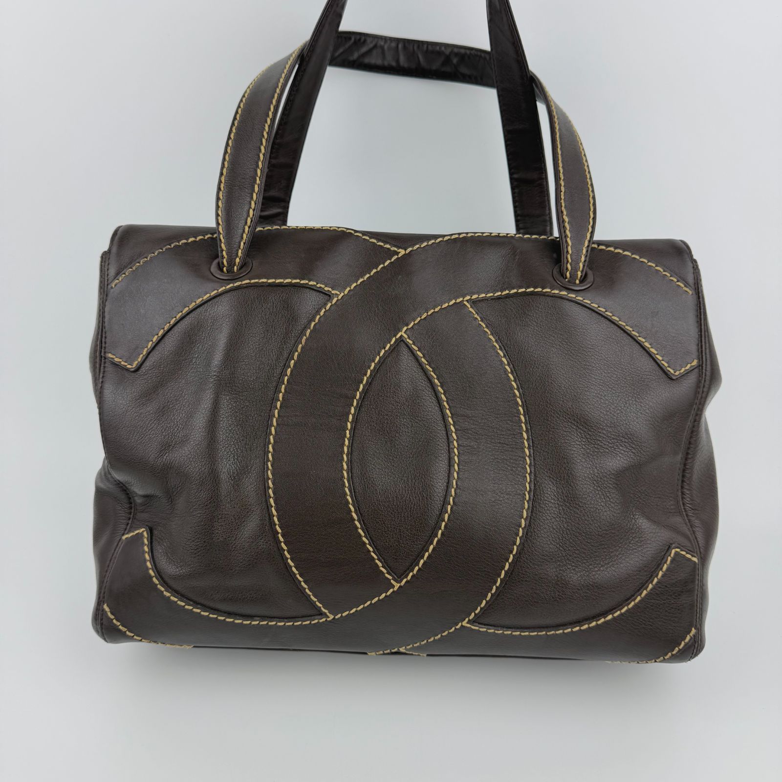 中古】CHANEL シャネル ココマーク デカココ トートバッグ ショルダー 
