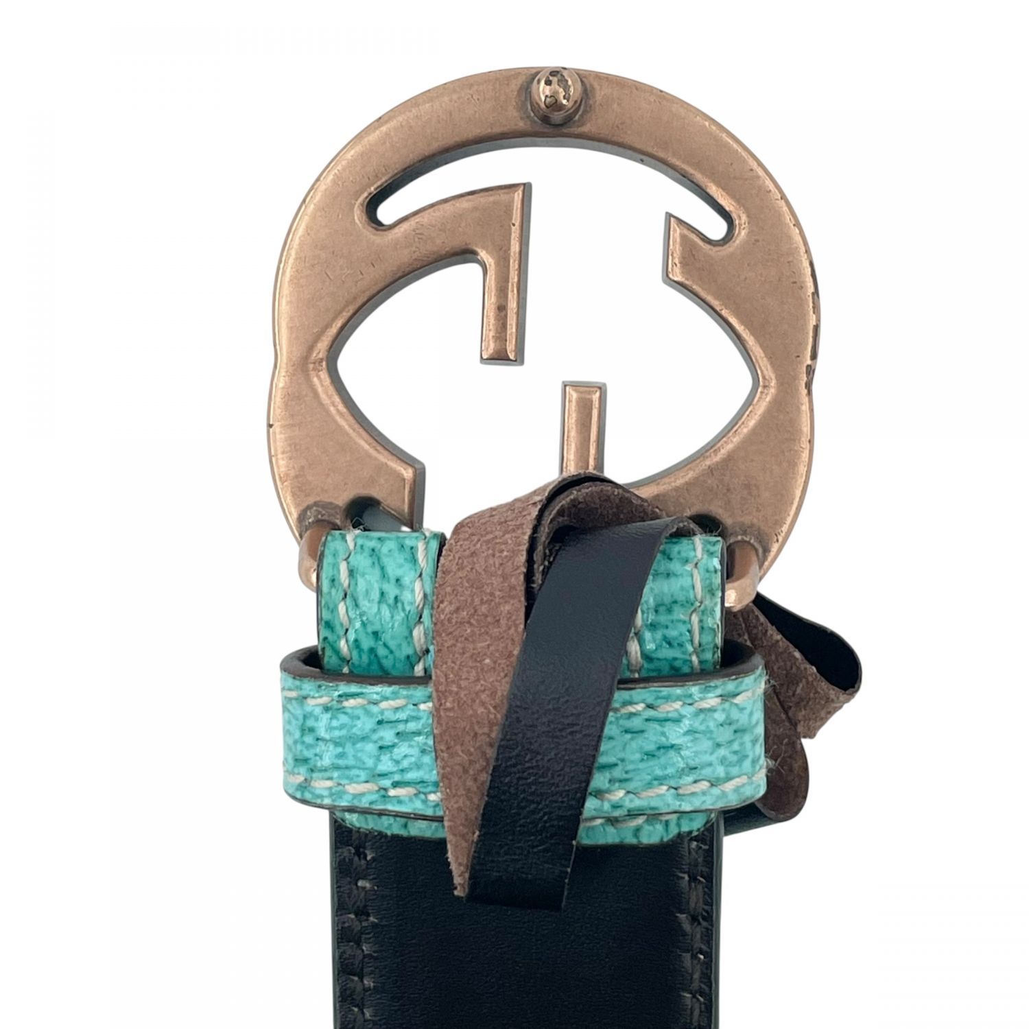 中古】 GUCCI グッチ 114874 インターロッキングGバックル ベルト