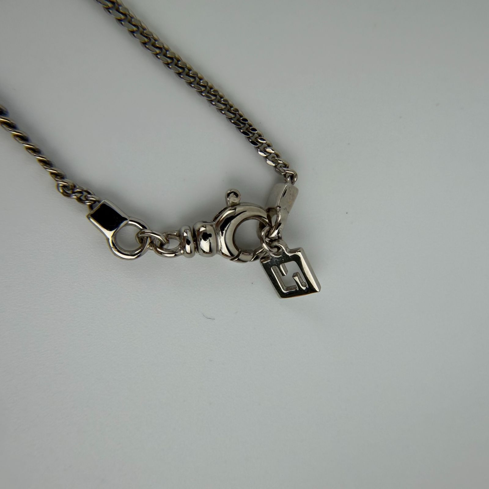 中古】FENDI フェンディ FFロゴ アクセサリー ネックレス シルバー