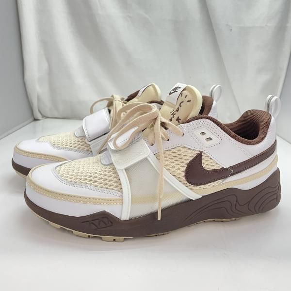 【中古】Travis Scott × Nike Zoom Field Jaxx White and Light Chocolate サイズ27.5cm HQ3073-100[91]