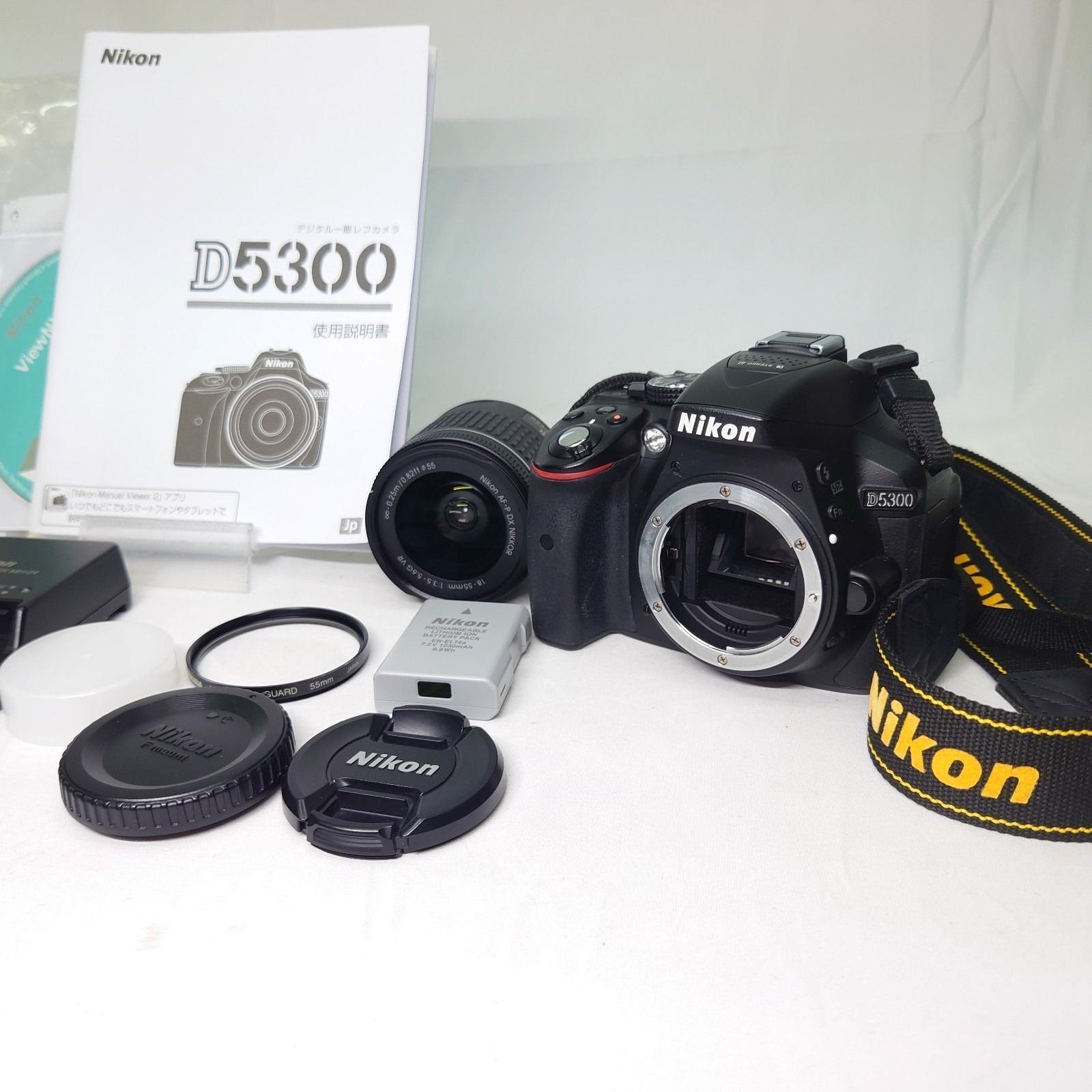 ニコン Nikon D5300 レンズキット Camera ブラック NIKON DX VR AF-P 