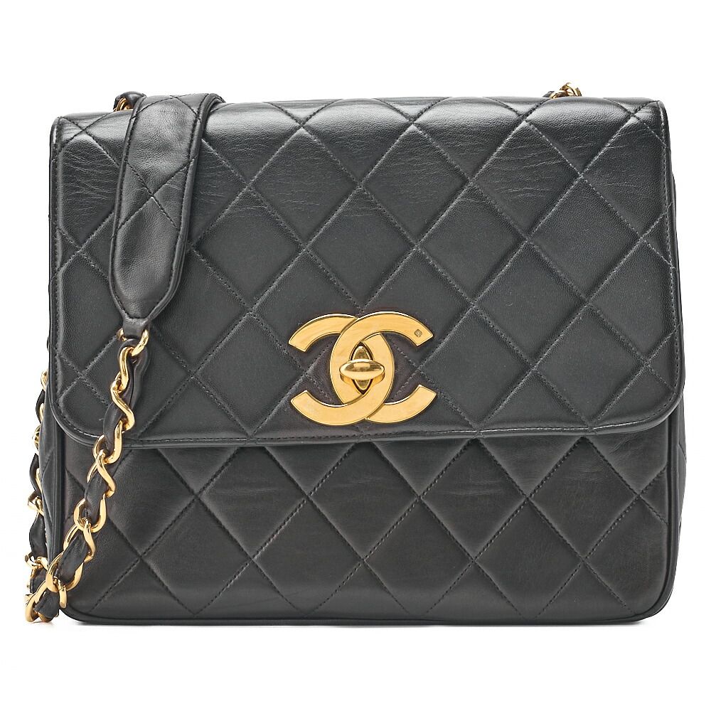 CHANEL シャネル チェーンショルダーバッグ スクエア型 ラムスキン