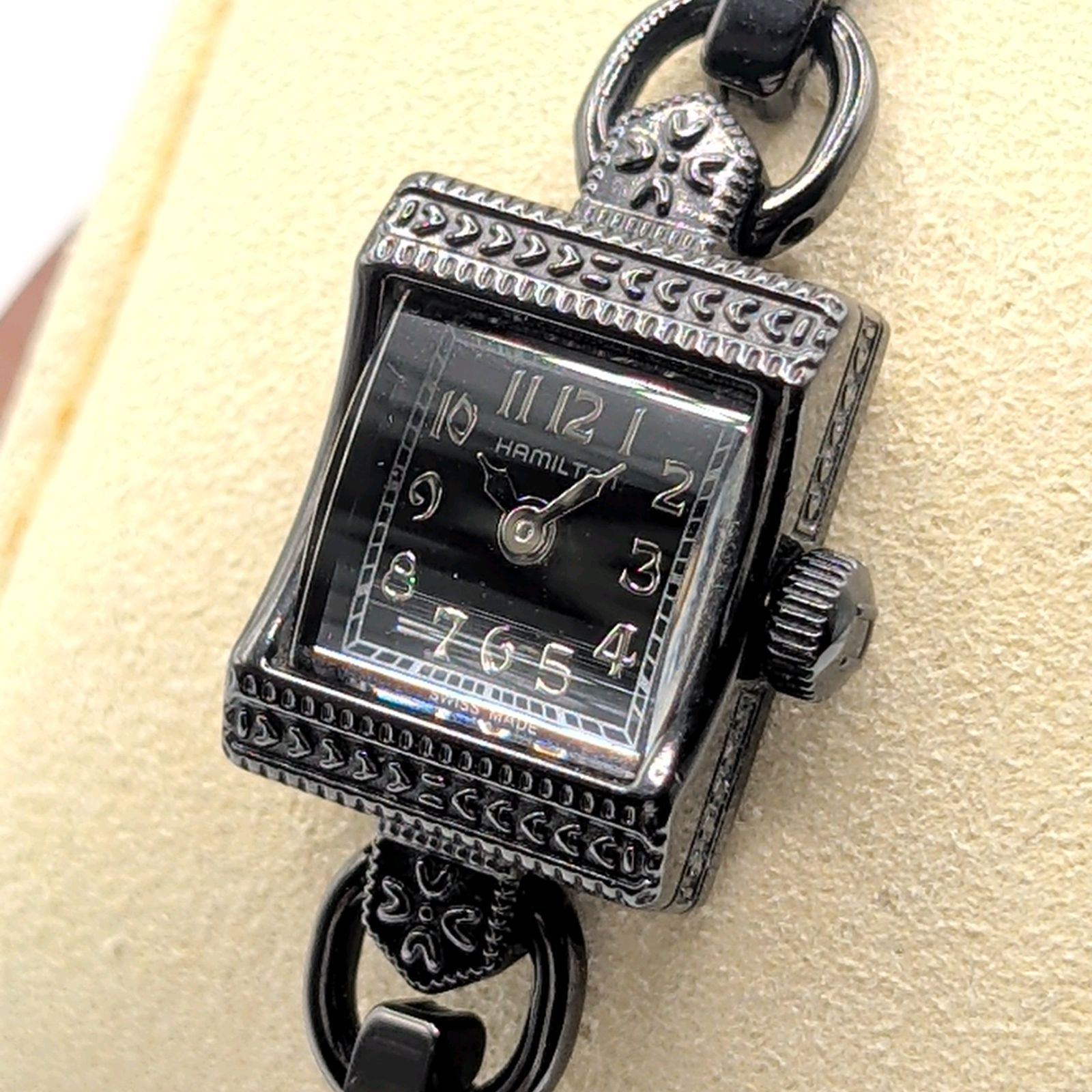 HAMILTON Watch Hand-Winding Ladies Square Y2K 00S Vintage Antique Working ハミルトン 時計 手巻き レディース ラウンド ヴィンテージ アンティーク 稼働品