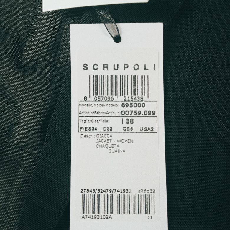 SCRUPOLI by PAOLA FRANI テーラードジャケット 38 S相当 黒 シアー 