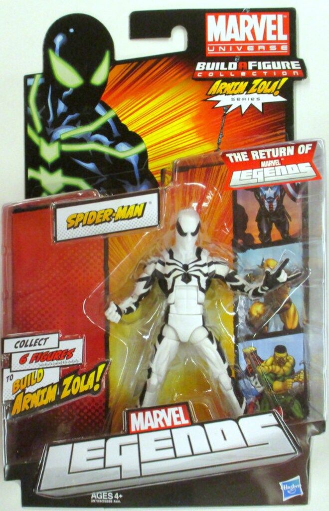 HASBRO ARNIM ZOLA SPIDER MAN (コスチューム / 白黒) 6インチ