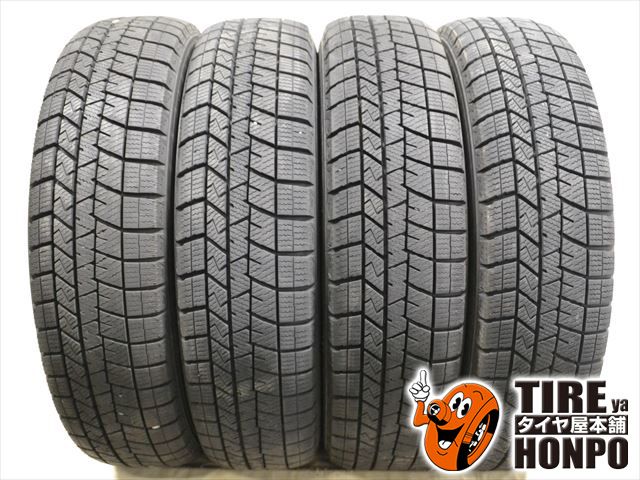 【中古 冬用】4本セット 155/65R14 75Q ダンロップ ウィンターマックスWM03 スタッドレスタイヤ 中古タイヤ