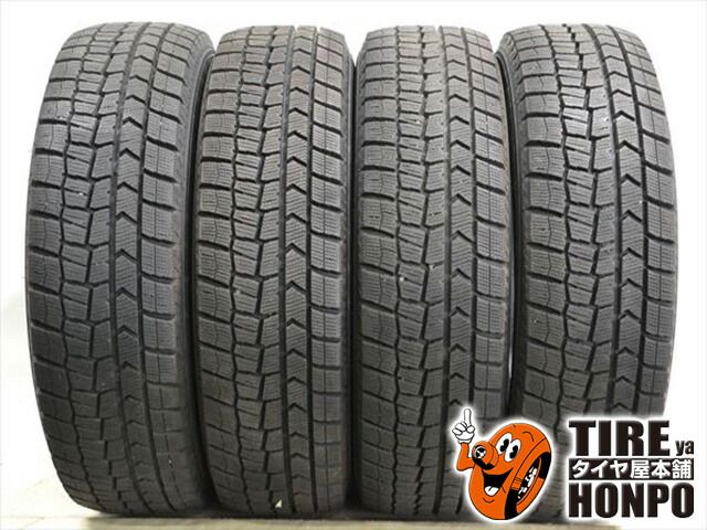 【中古 冬用】4本セット 195/65R15 91Q ダンロップ ウィンターマックスWM02 スタッドレスタイヤ 中古タイヤ