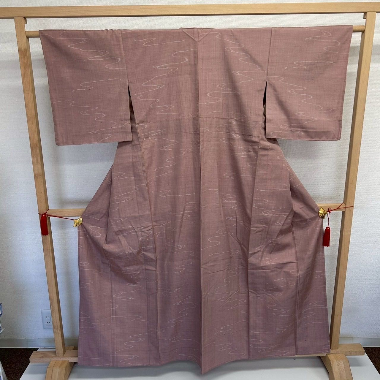 単衣　作家物友禅　後染め紬　節紬　正絹 単衣 生紬 正絹 染めの美しいデザイン 着物 MK-934 - メルカリ