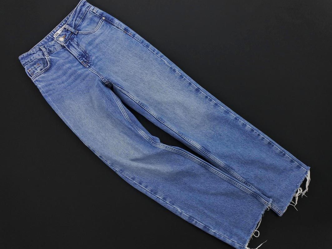 ZARA ザラ USED加工 カットオフ デニムパンツ size32/水色