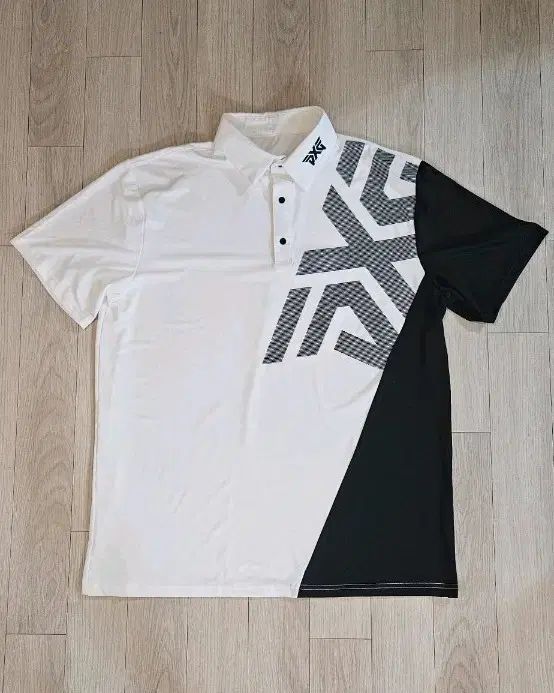 PXG 白/ブラック 半袖 ゴルフ ポロシャツ 105 バスト 58