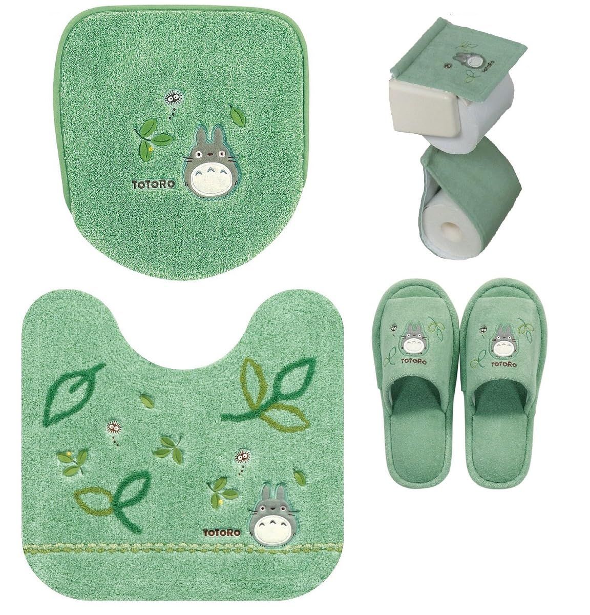 新品 となりのトトロ トイレマット セット 4点 グリーン マルチ型