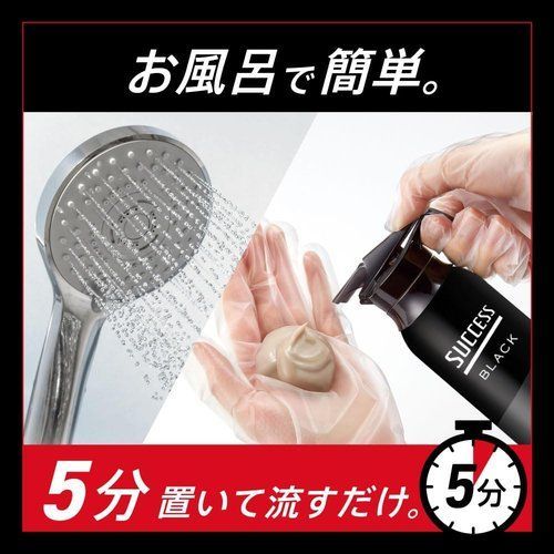 サクセスブラック ふんわり仕上がるカラートリートメント 約7回分 白髪