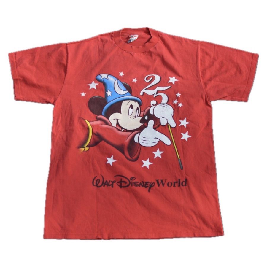 90s ソーサラーミッキー 「両面突き抜け」Tシャツ - メルカリ
