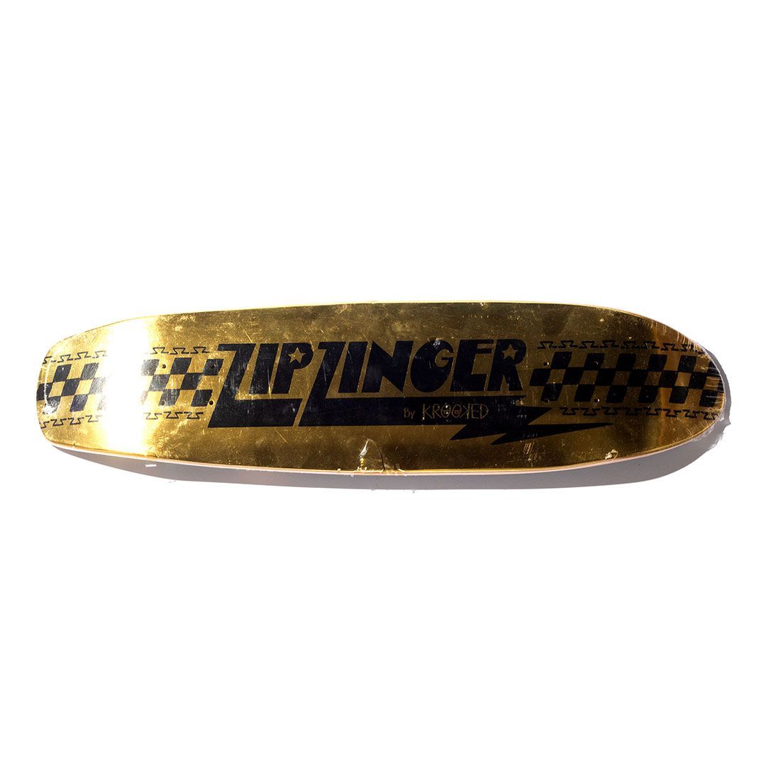 KROOKED ZIPZINGER GOLD 7.75インチ クルキッド スケボー デッキ 板 ボード クルーザー