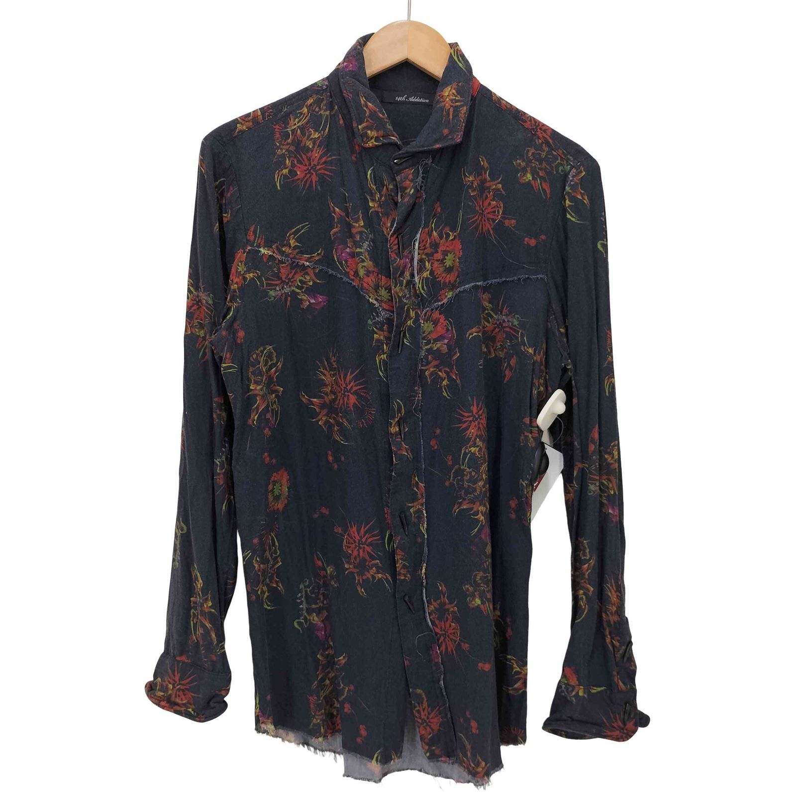 フォーティーンスアディクション 14th addiction 総柄 L/S レーヨン