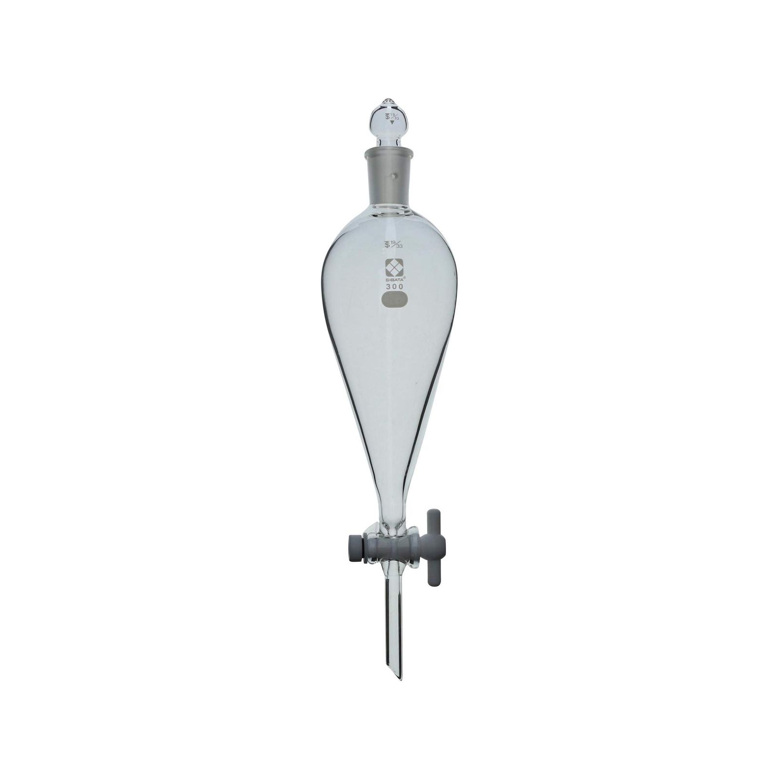 新品 柴田科学 分液ロート スキーブ形 PTFEコック付 300mL 014260-300