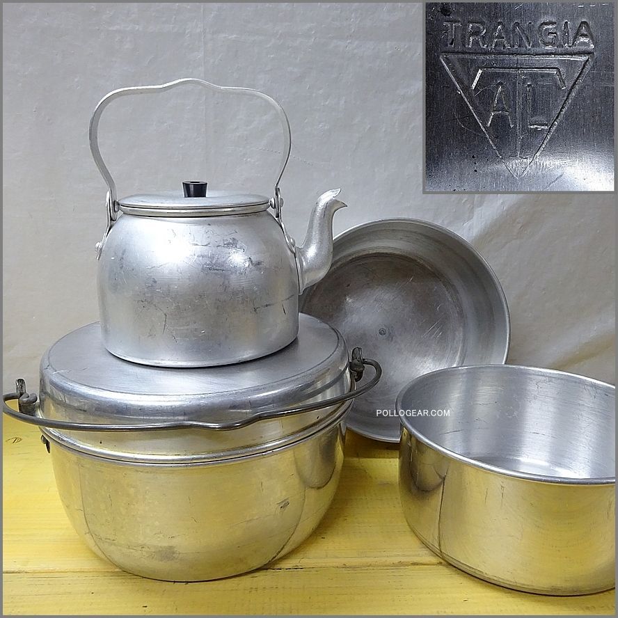 1960年代 VINTAGE トランギア №24/2 キャンピングKIT Trangia Aluminium 旧ロゴ TAL 0.8L ケトル ビンテージクッカー