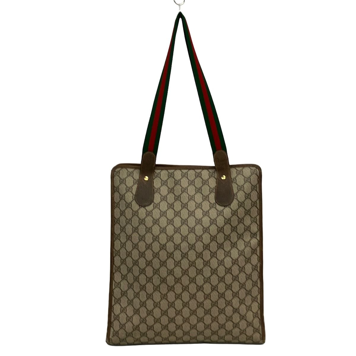 極美品　OLD GUCCIオールドグッチ　ベージュ×ブラウン GGスプリーム GUCCI - GUCCI グッチ オールドグッチ ショルダーバッグ ポシェット GG
