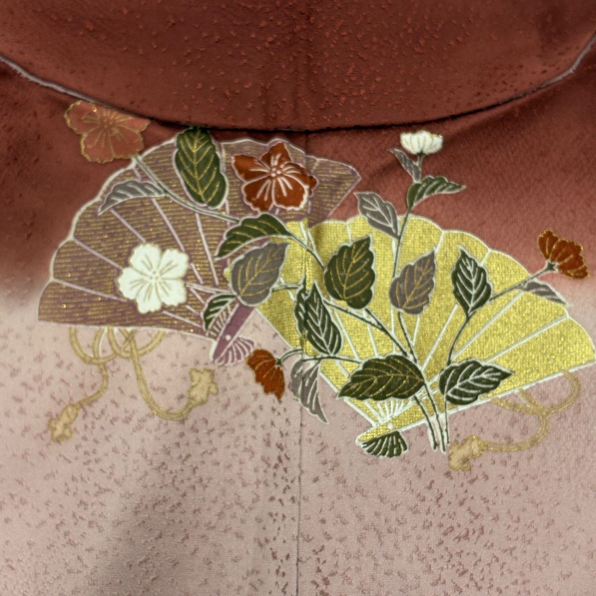 美品】 訪問着 身丈156cm 裄丈67.5cm L 袷 中村乃武夫 落款 草花 地紋 美品】 訪問着 身丈156cm 裄丈67.5cm L 袷 中村乃武夫 落款 草花 地紋