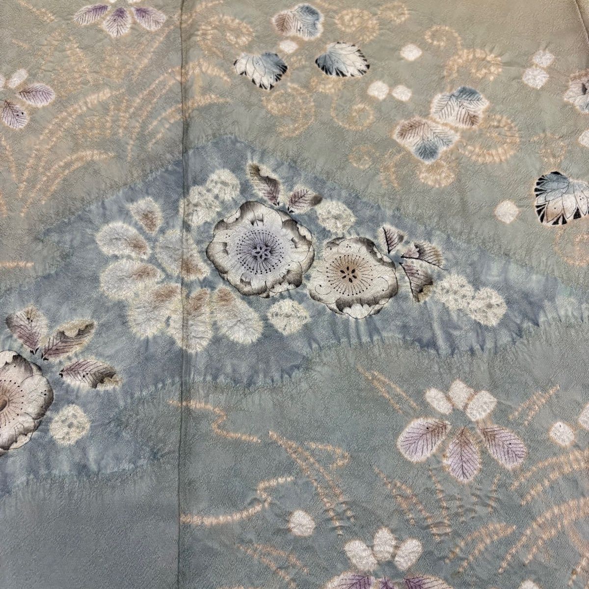 訪問着 身丈163.5cm 裄丈62cm S 袷 滝泰 落款 辻が花 ぼかし 金彩