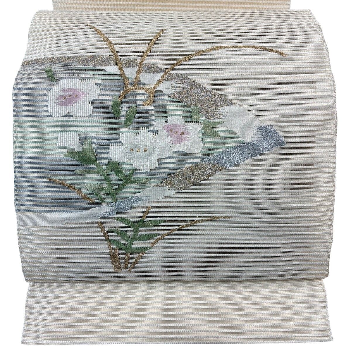 名古屋帯 秀品 夏帯 八寸名古屋帯 松葉仕立て 絽 トンネル仕立て ぼかし