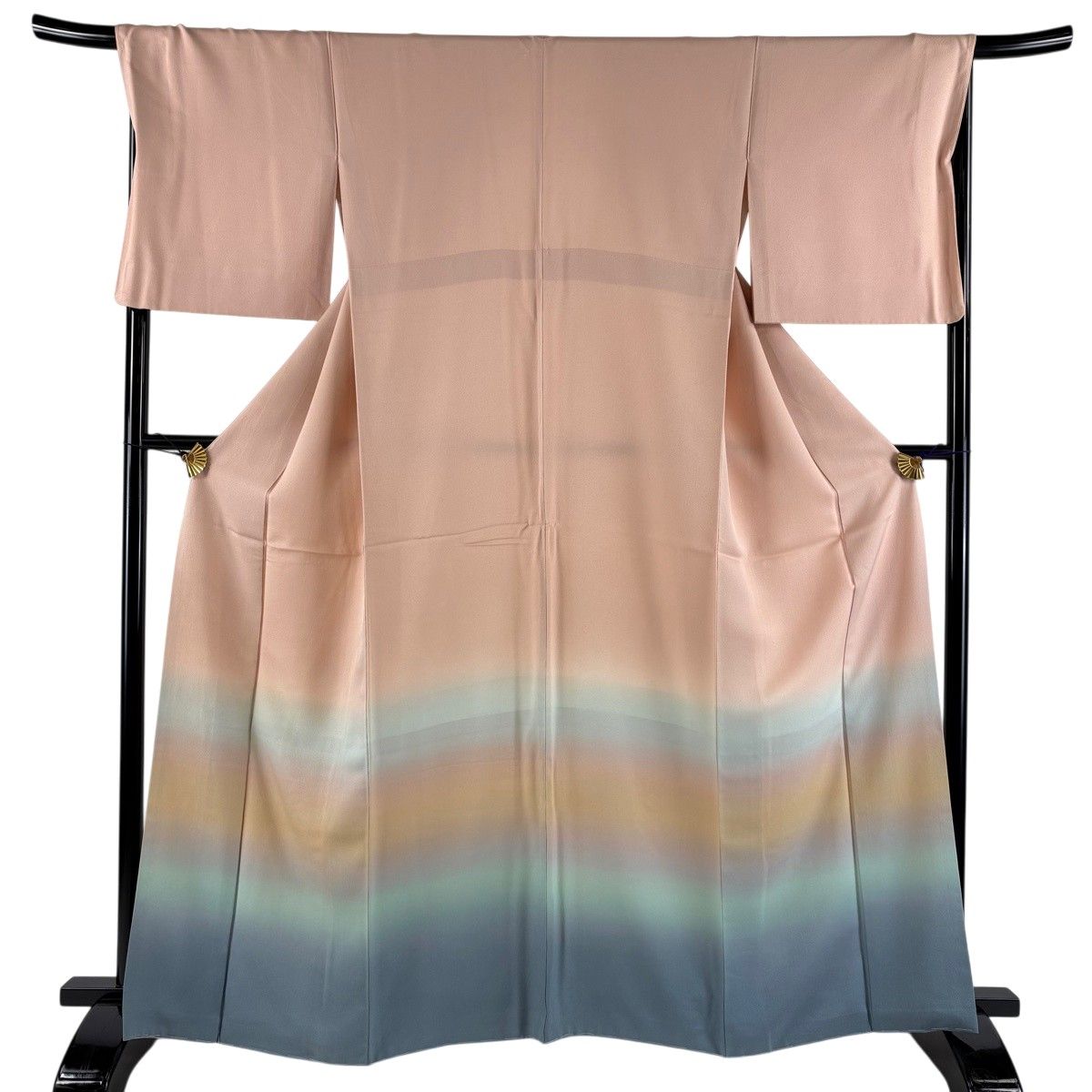 色留袖 身丈163cm 裄丈69.5cm L 袷 ぼかし柄 薄ピンク 正絹 秀品 【中古】