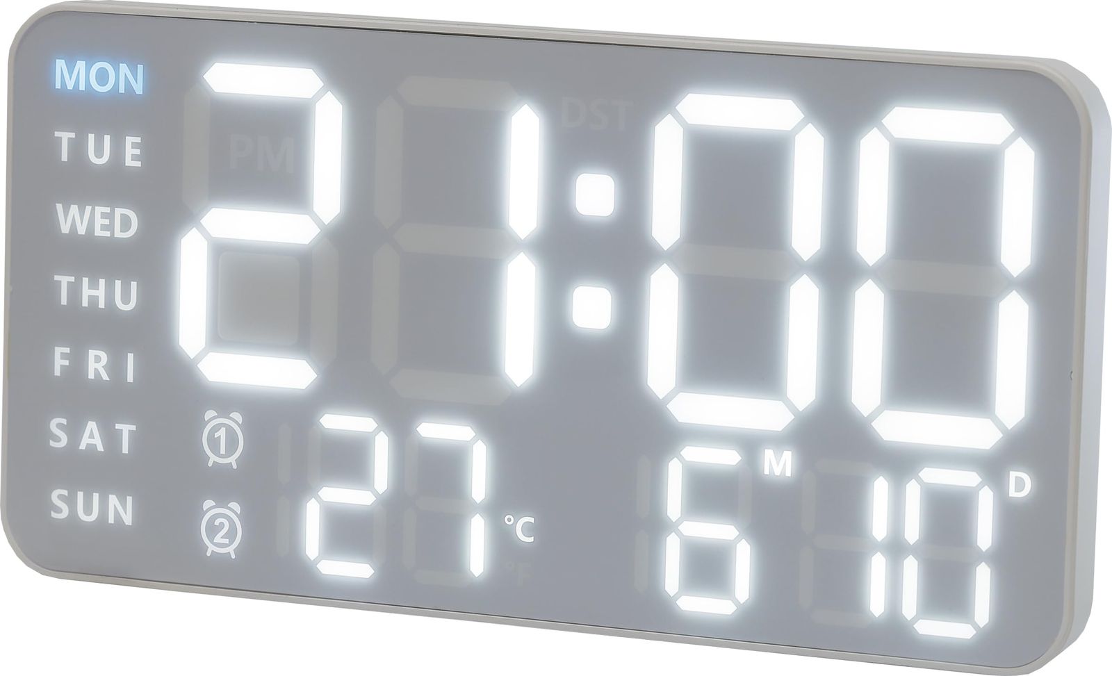 SLOWER LEDクロック シエロ WHITE/WHITE サイズ：約W21.4 D2.8 H11 SLW370 国内発送