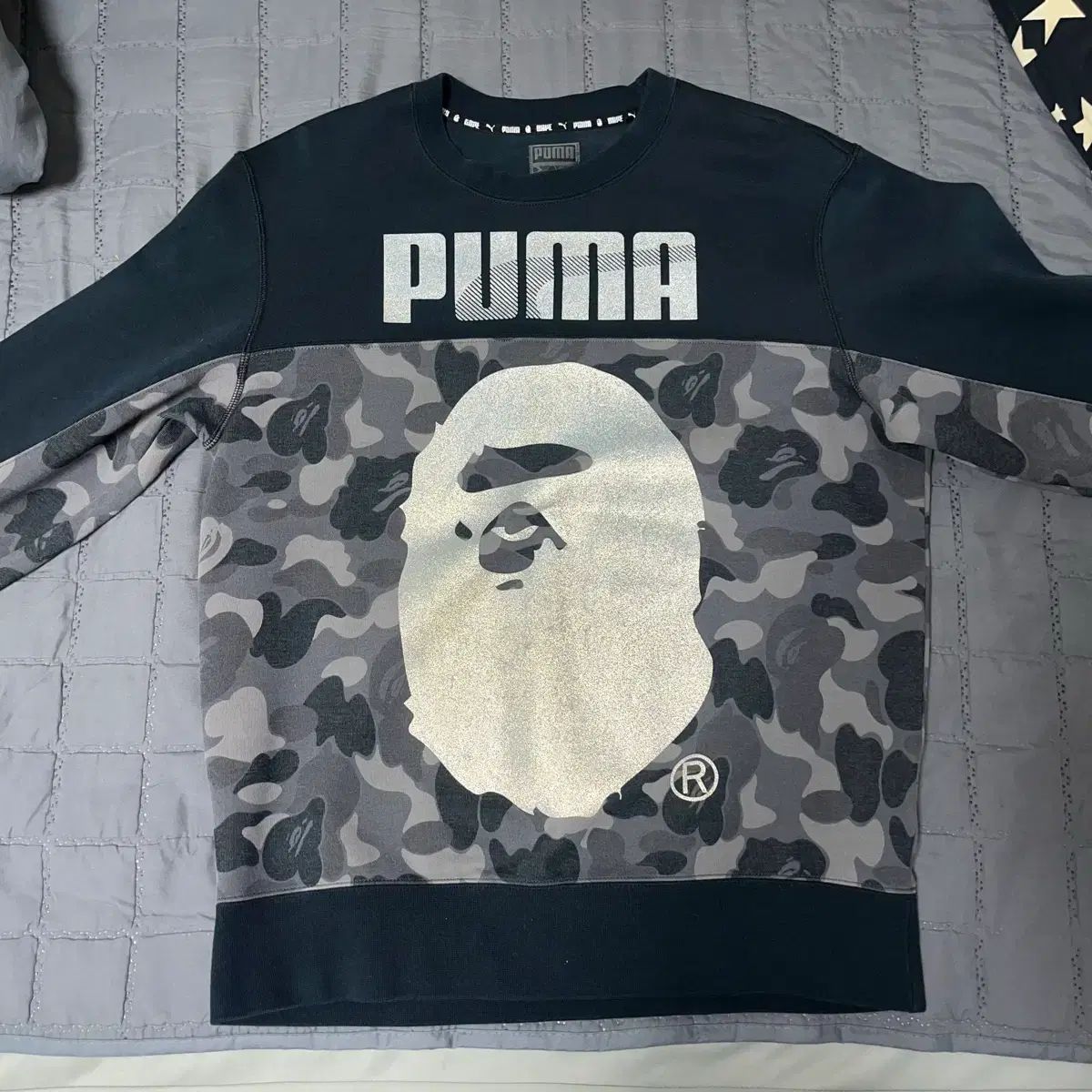 A BATHING APE アベイシングエイプ PUMA プーマ スウェット ブラック 